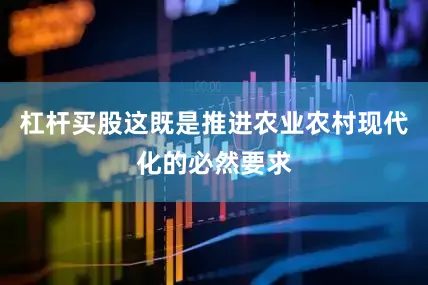 杠杆买股这既是推进农业农村现代化的必然要求